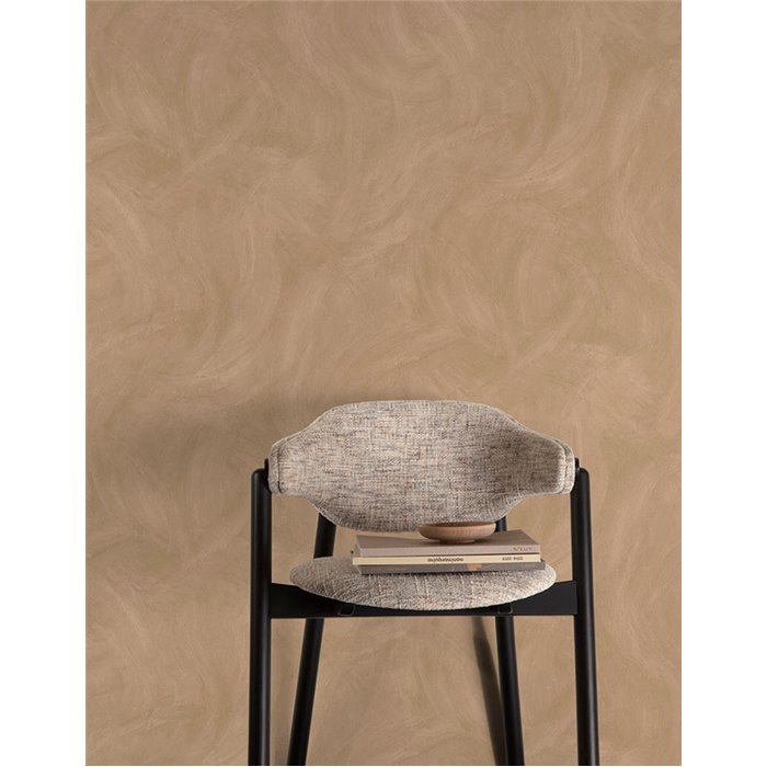 Grandeco|Papel pintado efecto estuco marrón|Imitacion Estuco