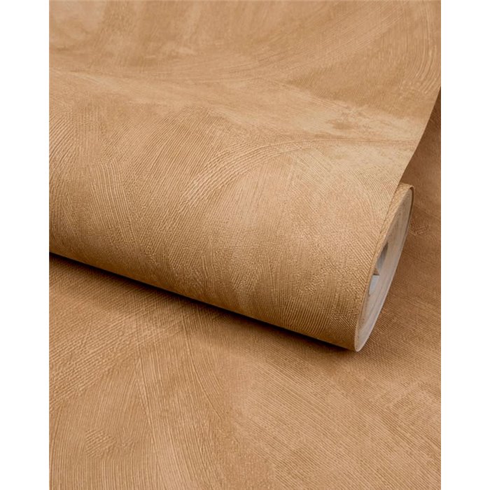 Grandeco|Kupferbrauner Stuck-Tapete|Stuckimitat