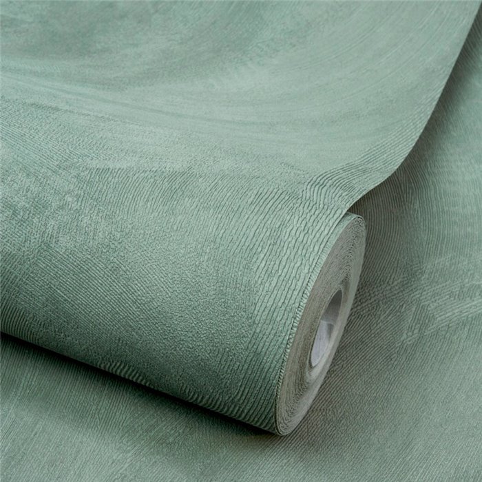Grandeco|Light green stucco-effect wallpaper|Stucco Imitation