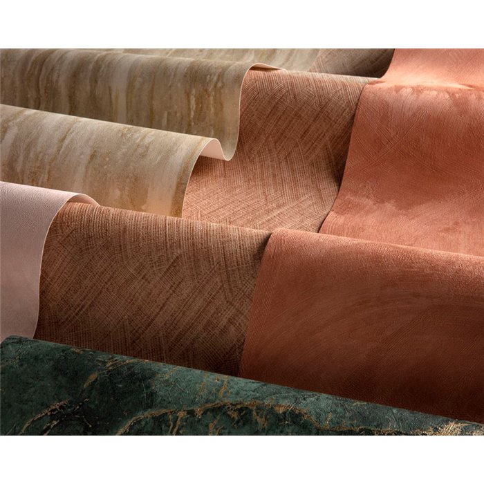 Grandeco|Papel pintado terracota con textura tejida|Papel Pintado