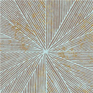 Elitis|Art-Déco-Tapete in Braun und Grün, inspiriert von Intarsien|Hochwertige