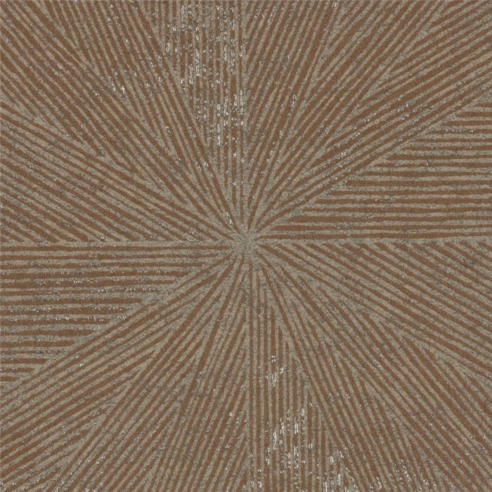 Elitis|Papel pintado patrón gráfico de marquetería marrón|Alta Gama