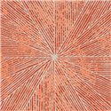 Elitis|Coral-colored marquetry wallpaper, Art Deco inspiration|High-End