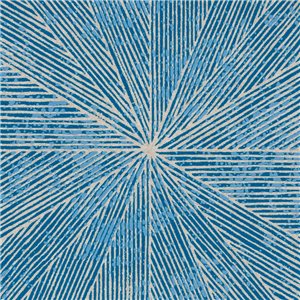 Elitis|Art-Déco-Tapete in Braun und Grün, inspiriert von Intarsien|Hochwertige