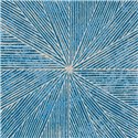 Elitis|Tapete mit Intarsienmuster in Blau im Art-Déco-Stil|Tapeten
