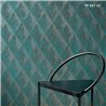 Elitis|Moderne Tapete mit schwarzen und goldenen Rauten im Art-Déco-Stil|Hochwertige