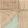 Elitis|Raffia patchwork wallpaper in beige and mint green tones|Modern