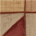 Elitis|Raffia patchwork wallpaper in brown and red tones|Modern