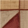 Elitis|Papier peint patchwork de raphia tons marron et rouge|Moderne