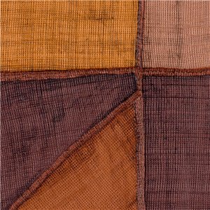 Elitis|Papier peint patchwork de raphia avec forme géométrique|Imitation Raphia