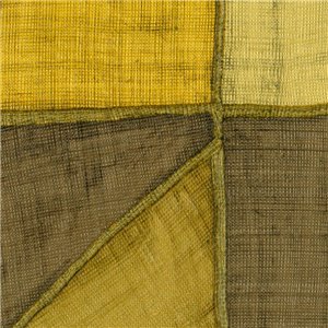 Elitis|Raffia-Patchwork-Tapete mit geometrischem Muster|Raffiaimitation