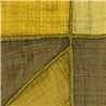 Elitis|Yellow-toned raffia patchwork wallpaper with geometric shape|High-End