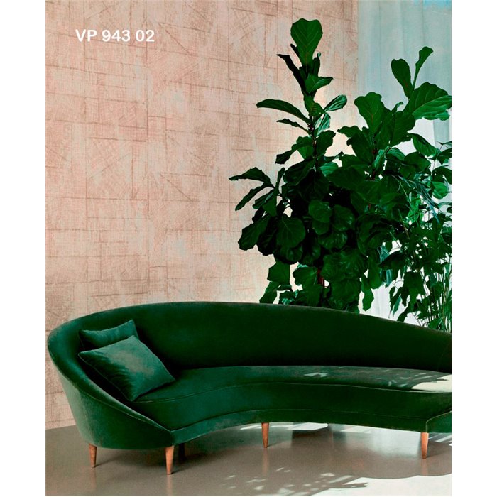 Elitis|Papier peint toile de raphia ou abaca tons marron corail|Papier Peint