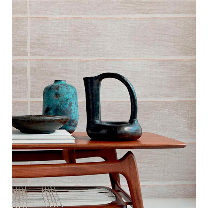 Elitis|Papier peint raphia beige style japonais, idéal pour salles de bains ou spas|Papier Peint