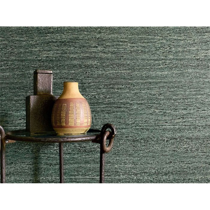 Papel pintado mármol travertino verde oliva, gama alta - Élitis Ortigia VP63383