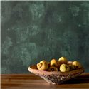 Elitis|Dark green stucco wallpaper with lime paint look|Stucco Imitation