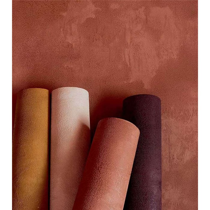 Elitis|Light beige whitewashed plaster effect wallpaper|Wallpaper