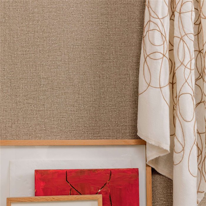 Elitis|Artisanal natural linen textile-effect wallpaper|Fabric Imitation