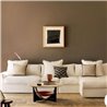 Elitis|Papier peint effet textile marron avec broderies|Imitation Tissu