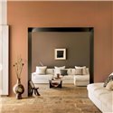 Elitis|Linen imitation wallpaper in terracotta colour|Solid Colors