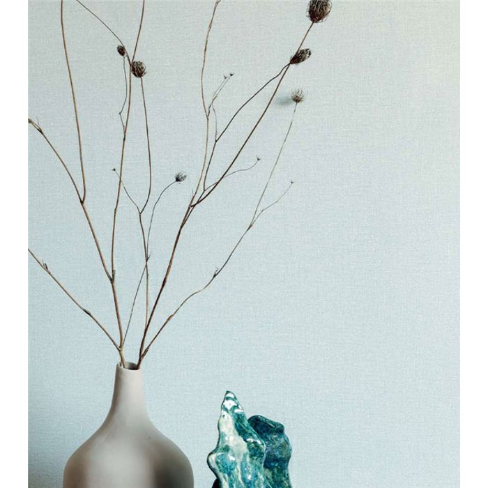 Elitis|Vinyl wallpaper with light sky blue textile effect, ideal for relaxed settings|Solid Colors