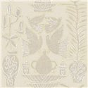 Elitis|High-end linen-effect wallpaper with birds and vases|High-End