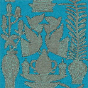 Elitis|Papel pintado efecto textil bordado florales y pájaros|Alta Gama