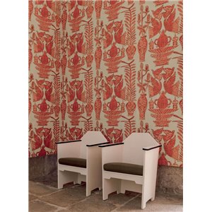Elitis|Papel pintado efecto textil bordado florales y pájaros|Alta Gama 2