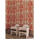 Elitis|High-end wallpaper with red embroidery of plants and decorative objects|High-End