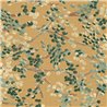 Elitis|Papier peint floral vert et beige sur fond doré|Haut Gamme