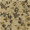 Elitis|Papier peint haut de gamme à fleurs marron et jaune sur fond beige|Floral