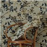 Elitis|Papier peint haut de gamme à fleurs marron et jaune sur fond beige|Floral