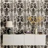 Elitis|Textile-effect wallpaper embroidered with flowers and birds|High-End