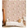 Cristiana Masi|Papel pintado infantil animales del bosque rosa antiguo|Infantil
