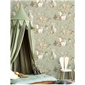 Cristiana Masi|Wallpaper children's forest animals olive green|Children's