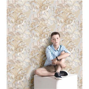 Cristiana Masi|Papier Peint pour enfants, animaux de la forêt bleu-vert|Enfants 2