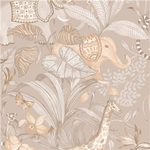 Cristiana Masi|Papier Peint pour enfants, animaux de la forêt bleu-vert|Enfants