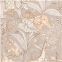 Cristiana Masi|Papier Peint enfant jungle tropicale taupe chaud|Enfants