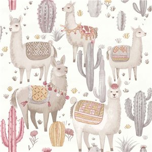 Cristiana Masi|Papier Peint pour enfants, animaux de la forêt bleu-vert|Enfants