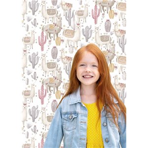 Cristiana Masi|Papier Peint pour enfants, animaux de la forêt bleu-vert|Enfants 2