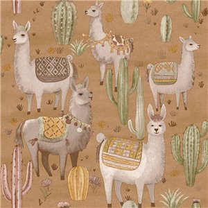 Cristiana Masi|Papier Peint pour enfants, animaux de la forêt bleu-vert|Enfants