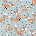 Cristiana Masi|Papel pintado infantil zorros fondo Azul claro|Infantil