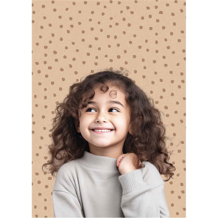 Cristiana Masi|Wallpaper children's polka dots in Toasted Brown|Children's