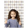 Cristiana Masi|Neutral beige diamond-patterned children's wallpaper|Children's