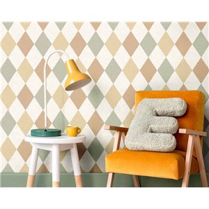 Architects Paper|Classic beige wallpaper for bedrooms|Rhombus 2