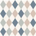 Cristiana Masi|Tapete Kinderzimmer Rauten Blaugrau|Jugend