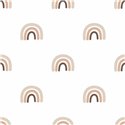 Cristiana Masi|Pastel Brown Rainbow Children's Wallpaper|Children's