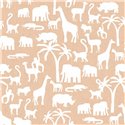 Cristiana Masi|Tapete Kinder Silhouetten von Tieren Hellbraun|Kindertapete