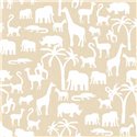 Cristiana Masi|Papier Peint pour enfant silhouettes d'animaux Beige chaud|Enfants