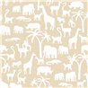 Cristiana Masi|Papier Peint pour enfant silhouettes d'animaux Beige chaud|Enfants